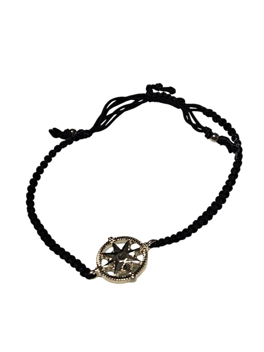Pura Vida Compass Wanderlust Black Braided Rope Charm Bracelet Fashion Jewelry